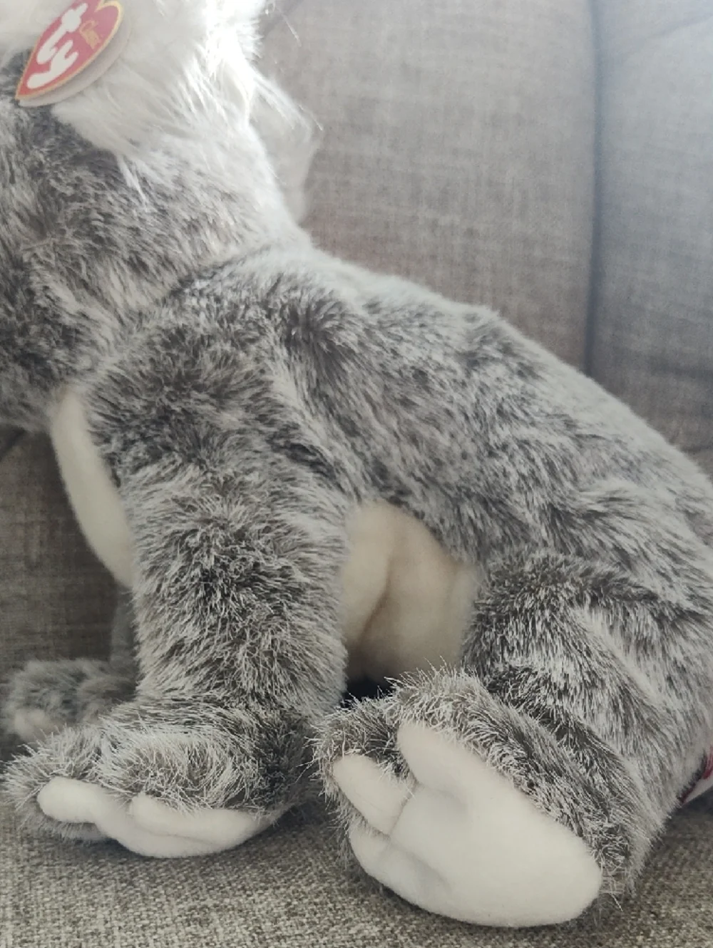 Ty Company Beaut, The Gray and White Plush Beanie Koala Stuffed Animal